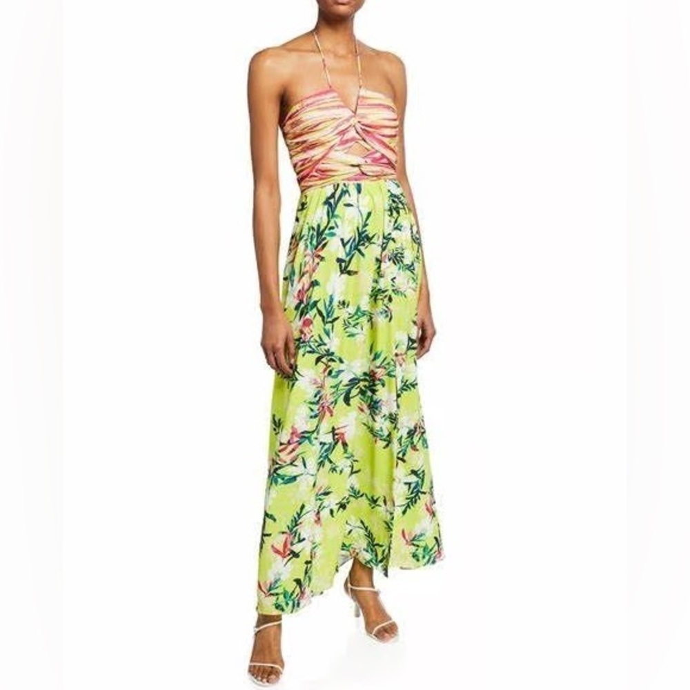 One33 Social Floral Halter Maxi Dress Size 6